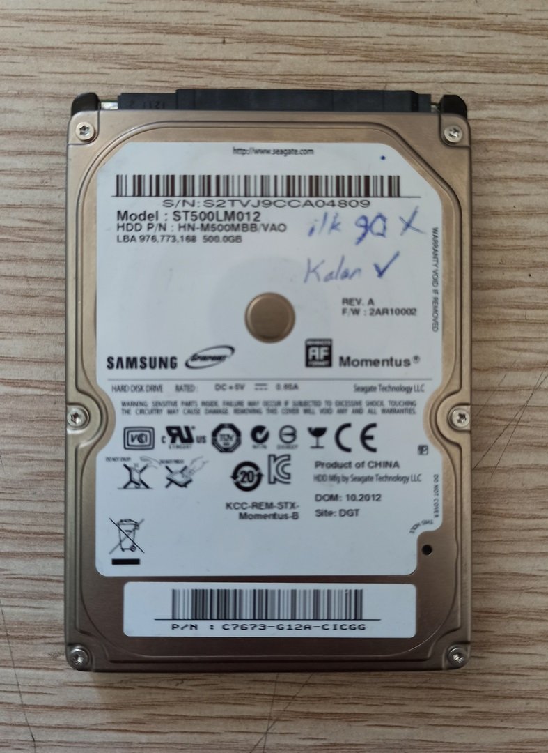 Arızalı Harddisk Samsung ST500LM012 HN-M500MBBVAO